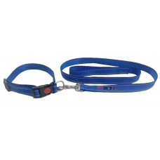 Scoobee Dog Nylon Reflective Collar And Leash Set 1 Inch